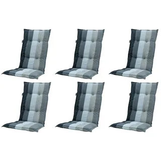 MADISON N.Y Hochlehner Auflage 120 x 50 x 8 cm grau gestreift 6 St.