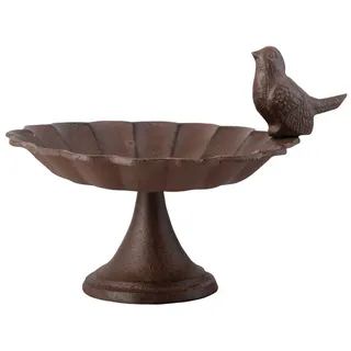 Esschert Design Vogeltränke mit Fuß Braun