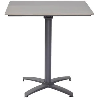 dasmöbelwerk Gartentisch Gartentisch Ohio Balkontisch Bistrotisch klappbar 70x70x70cm Anthrazit (1-St), klappbar grau