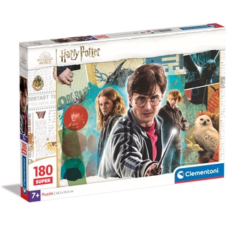 Clementoni 29068 Supercolor Harry Potter-Puzzle 180 Teile Ab 7 Jahren, Buntes Kinderpuzzle Mit Besonderer Leuchtkraft & Farbintensität, Geschicklichkeitsspiel Für Kinder