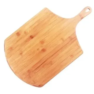 HeRo24 Pizzaschaufel & Flammkuchenbrett aus Bambus – Pizzaheber & Pizzaschieber – Schneidbrett & Bratschaufel – ideal für Pizza, Flammkuchen & Brot (1er Set)