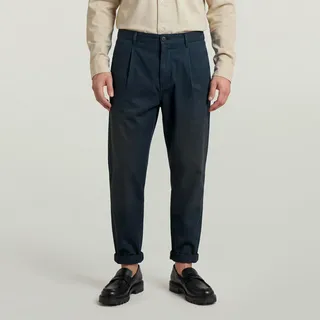 G-Star Pleated Chino Relaxed Tapered Hosen Blau 33 32