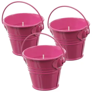 MARELIDA Duftkerzen Citronella Garten Balkon Outdoorkerzen im Metalleimer 3St.