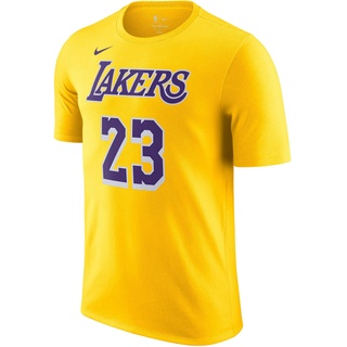 Nike LeBron James Los Angeles Lakers T-Shirt Herren in amarillo, Größe S - gelb