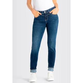 Slim-fit-Jeans MAC "RICH SLIM" Gr. 40, Länge 30, blau (dark blue wash) Damen Jeans Röhrenjeans
