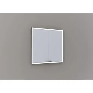 Thebalux Sunny Solana Einbau-Spiegelschrank 80cm - schwarz matt