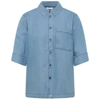 Cecil Hemdbluse im Denim-Look Blau M