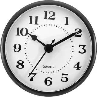 PATIKIL 90mm Quarz Uhrwerk Wanduhr, Stille Arabische Ziffern Kaminuhren, Ersatz für Tischuhr, Stehuhr, Standuhr (Schwarz/Weiß Stil 14)