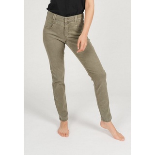 ANGELS Slim-fit-Jeans Jeans Skinny Button mit Coloured Denim grün 30 - 42