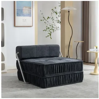 REDOM Sofa Modulares Klapp-Schlafsofa, Futon-Schlafsessel,abnehmbares Rückenkissen für Wohnzimmer 1 Teile grau