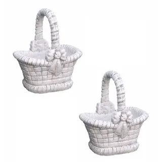 2 x Stein Pflanzschale Blumenkübel Pflanzkübel Blumentopf Pflanzkorb Blumenkorb