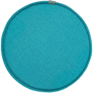 Rundes Sitzkissen mit Bändern – atmungsaktiv, rutschfest, für Barhocker, Tatami-Kissen, Stuhlkissen für Küche, Zuhause, Esszimmer, Büro, Bistro, 33 cm, Blau