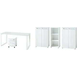 Germania Büromöbel-Set GW-Monteria, (Set, 5-tlg) weiß