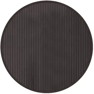 vidaXL Teppich Rund Dunkelbraun 60 cm Bambus