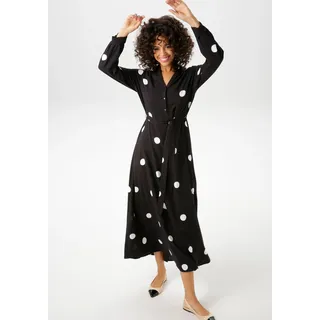 Aniston CASUAL Blusenkleid Schwarz/Weiß 42