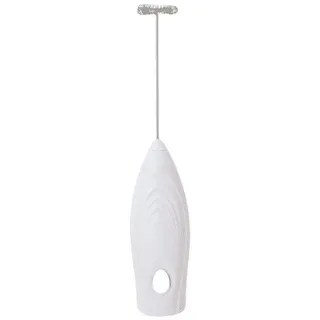 YRIIOMO Schneebesen Kleiner batteriebetriebener Milchschaumier, multifunktionaler Milch, und Kaffeerührer, elektrischer Handrührer weiß