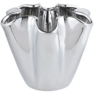 Butlers Vase, Silber, Keramik, 24 cm, Dekoration, Vasen, Keramikvasen