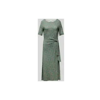 Midikleid mit Knotendetail, Dunkelgruen, XS