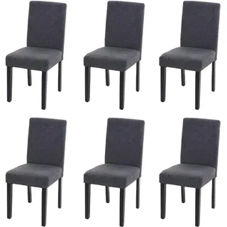 MCW Esszimmerstuhl Littau Textil anthrazitgrau 6er Set