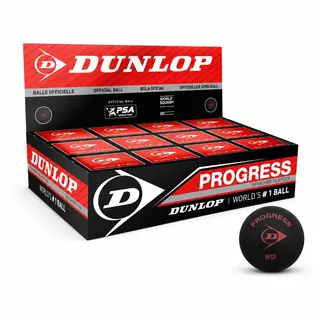 Dunlop Progress Roter Punkt, Speed mittel) schwarz - 12 Kugeln