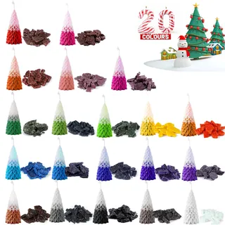 Rouclo 20 Kerzenfarbe Set, hochkonzentrierte feste Kerzenfarbe, hohe Reinheit, hochwertig für Kerzen selbst machen, bunt, geeignet für verschiedene Kerzenwachs zum Gießen