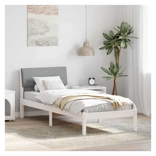 vidaXL Bettgestell 80 x 200 cm Weiß/Grau