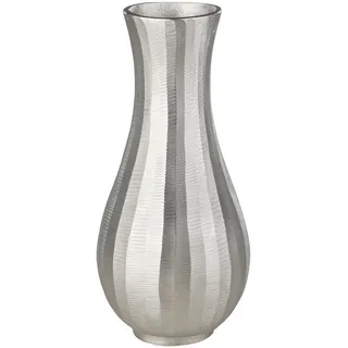 EGLO LIVING Metallvase Abucay, Deko Vase für Pampasgras, Dekovase für Wohnzimmer, Blumenvase aus Metall in Nickel, Tischdeko 28,5 cm