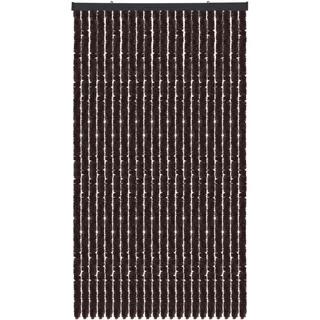 Arsvita Flauschvorhang Türvorhang (100x200 cm) in Braun als Insektenschutz für Balkon, Terrasse oder Wohnmobil, Wohnwagen, Pavillon