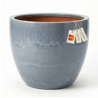 Teramico Pflanzkübel Keramik Pflanzgefäß "Eggpot" Antik Grau – Wählbare Größen (21-48cm), 100% Frostfest