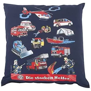 Fan-O-Menal Kissen gefüllt mit vielfarbigem Druck - Feuerwehr - ca 40 x 40 cm 11634