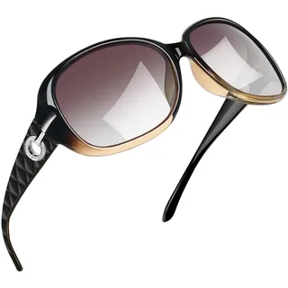 Joopin Elegante Große Sonnenbrille Damen Braun Trendy Oversized Sonnenbrille Polarisiert Übergroß Klassische Brille UV400 2026 (Hellbraun) - Einheitsgröße