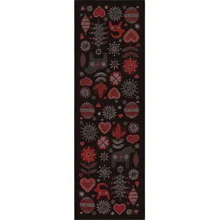 EKELUND MASTER WEAVERS 1692 Tischläufer Julnatt 900 35x120 cm, gewebt schwarz
