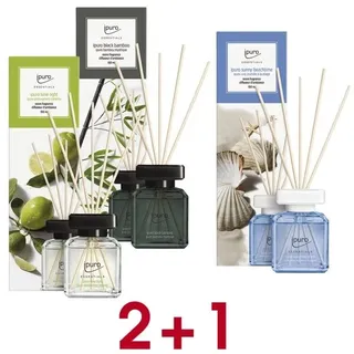 ipuro 2 + 1 Aktion: Raumduft-Set »Lime Light / Black Bamboo / Sunny Beach Time« 3x 100 schwarz