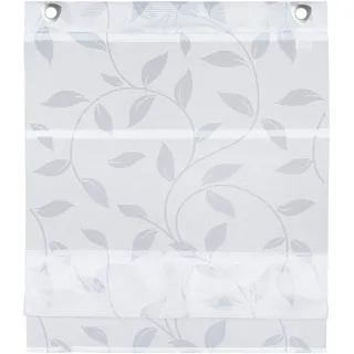 Novel Magnetrollo Boria, Weiß, Textil, Blätter, 80x210 cm, Oeko-Tex® Standard 100, Länge universell einstellbar, Wohntextilien, Rollos & Jalousien, Rollos
