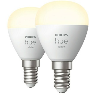 Philips Hue LED-Lampe Tropfenform E14 matt  (E14, Dimmbarkeit: Dimmbar, 470 lm, 5,7 W, Tropfen, 2 Stk.)
