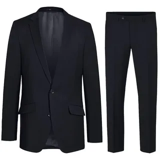 Paul Malone Anzug Herren Anzug modern Businessanzug regular fit (Set, 2-tlg., Sakko mit Hose) 100% Schurwolle blau HA18 blau 25