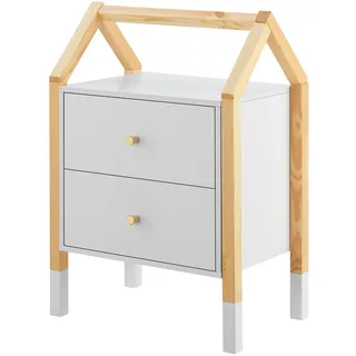 Juskys Nachtschrank Enny 0 x 0 x 0 cm Weiß