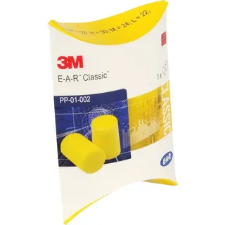 3M EAR Classic, 50 Paar paarweise verpackt, gelb, Gehörschutz = 31 dB