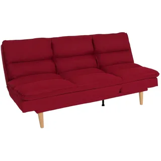 Mendler Schlafcouch Stoff 2-Sitzer Rot