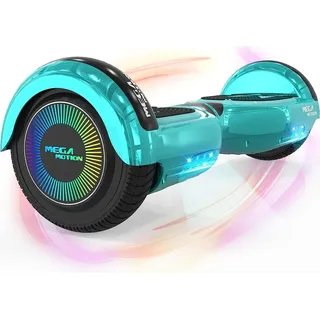 MEGA MOTION Hoverboard,Elektro Scooter 6,5 LED E-Balance Scooter mit Motorbeleuchtung und Bluetooth - Grün/bordeaux