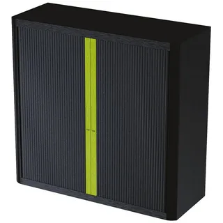Paperflow easyOffice Rollladenschrank 110 x 104 x 41,5 cm schwarz