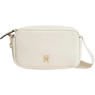 Tommy Hilfiger TH Logotape Camera Bag Umhängetasche Kunstleder Beige/Creme