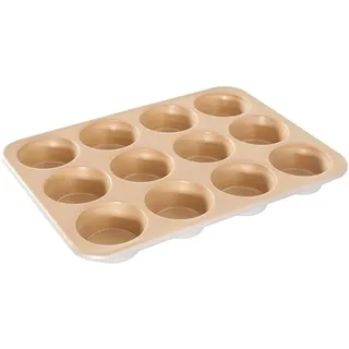 Nordic Ware Naturals Muffinform aus Aluminium, antihaftbeschichtet, zwölf 7,9 cm große Tassen