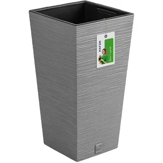 Prosperplast Blumentopf Pflanzkübel FURU Square Balkonkasten Blumenkübel Grau 26,6 L