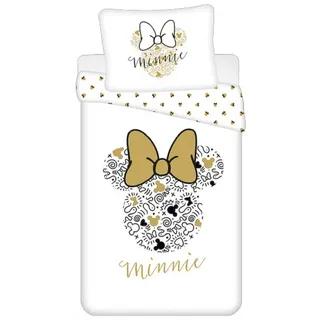 Disney Minnie Mouse Kinderbettwäsche Design Kuschelige Bettwäsche Baumwolle, 140x200 cm & 70x90 cm