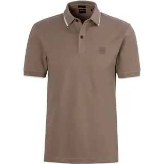 Poloshirt BOSS ORANGE "Passertip" Gr. M, braun (246_open_brown) Herren Shirts Kurzarm Casual Look, BOSS Logo-Badge