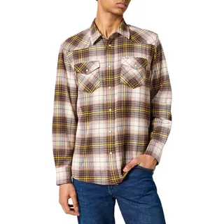 Wrangler - Hemd Herren - Slim Fit - Western Shirt - Mid Stone - 3XL