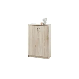 Die Möbelfundgrube Kommode 74 x 112 x 35 cm Eiche Sonoma / Braun