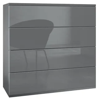 Vladon Pavos 76 x 76 x 35 cm Anthrazit matt/Grau Hochglanz