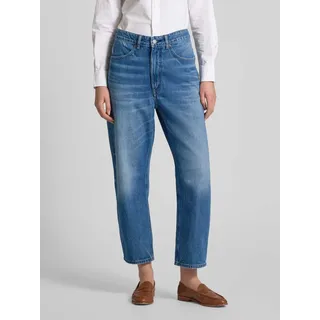 Relaxed Taper Fit Jeans mit Eingrifftaschen, Jeansblau, 29